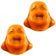 Keramik Türkis perlen Buddha Orange